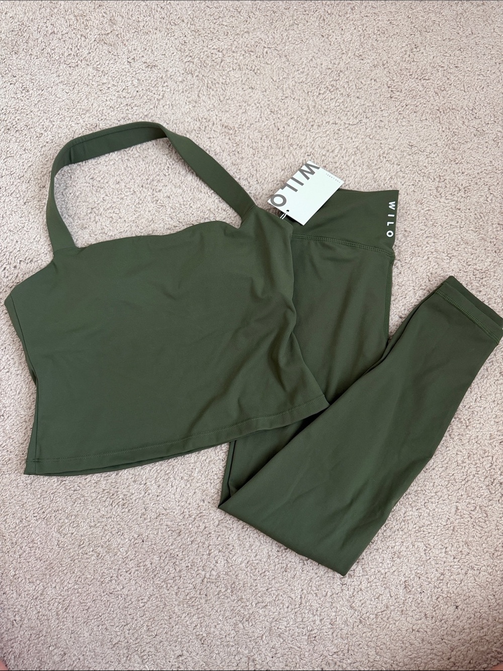 Wilo The Label 2 Pc Halter Top/ Legging set( MEDIUM TOP/SMALL BOTTOM)